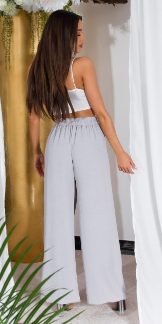 Sexy musthave hoge taille stoffen broek grijs